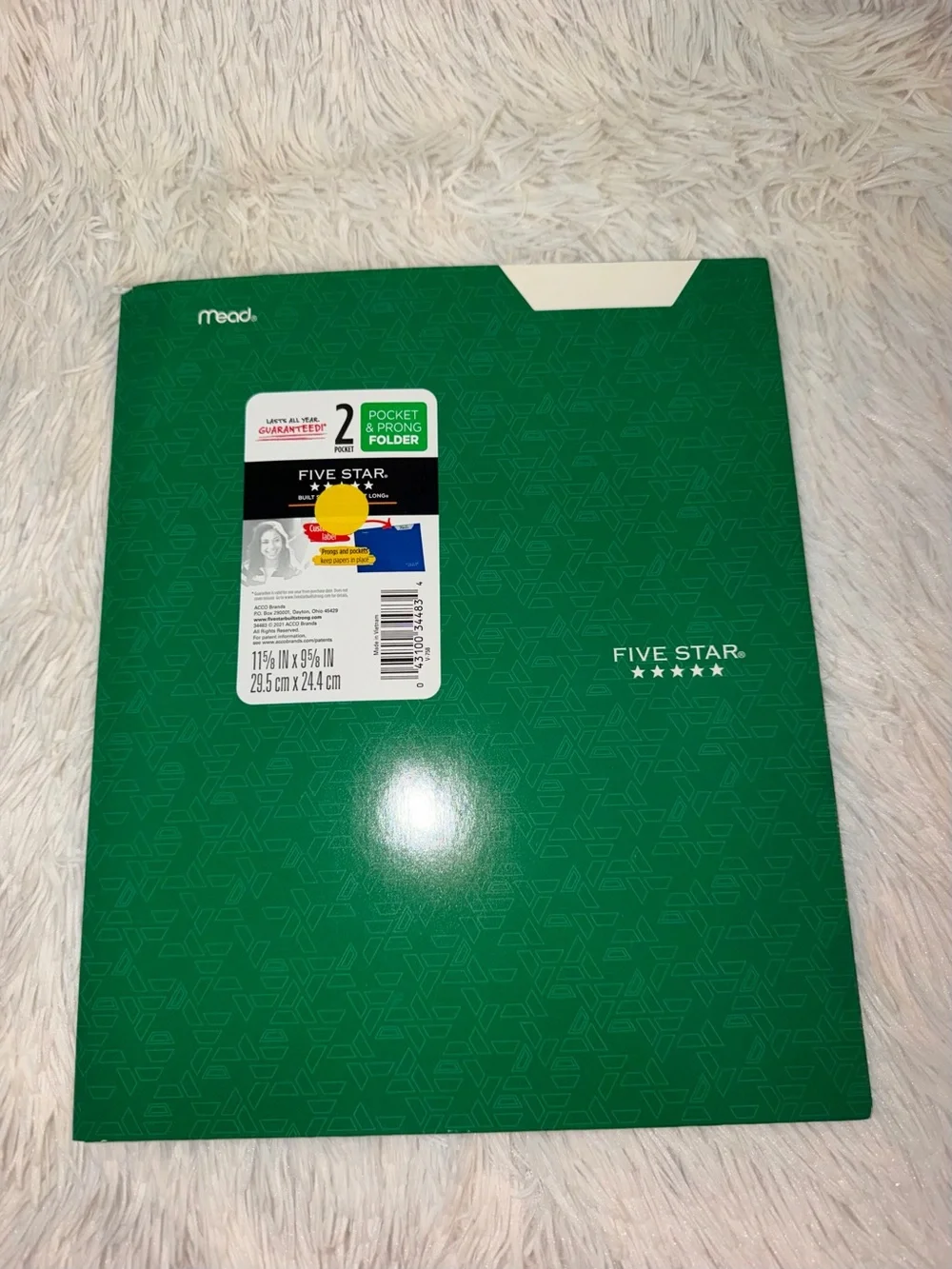 Five Star Green Two-Pocket Paper Folders, lot of 45 folders